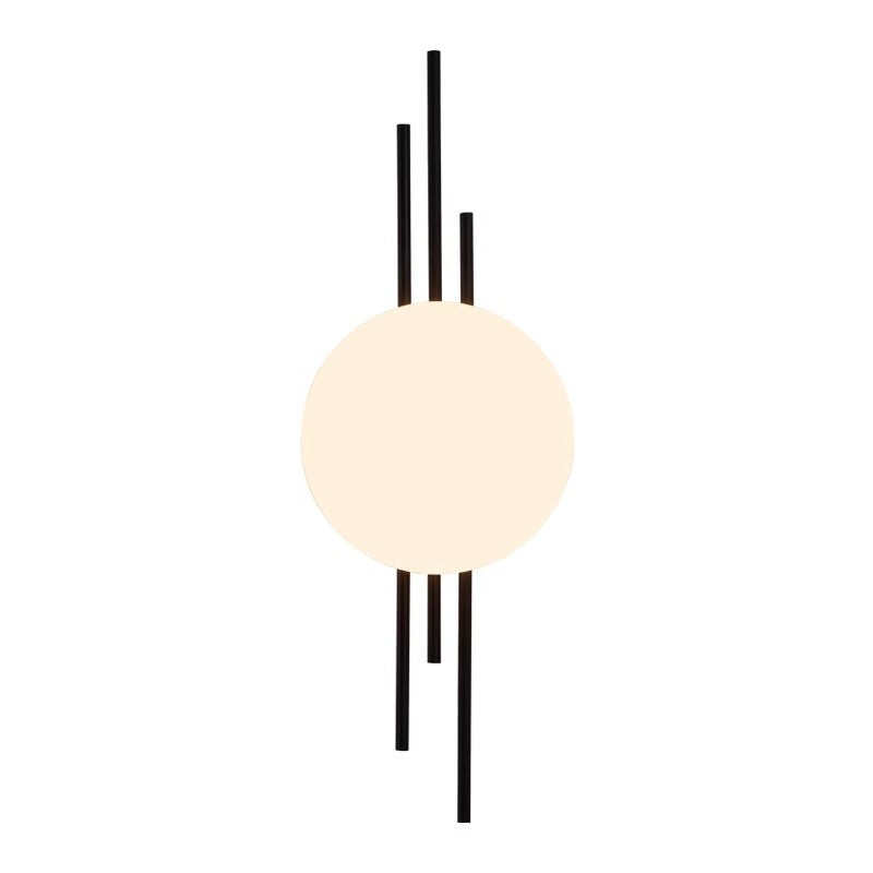 Applique murale LED en fer acrylique ronde contemporaine scandinave pour chambre à coucher 