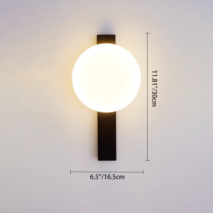 Applique murale LED en fer acrylique ronde contemporaine scandinave pour chambre à coucher 