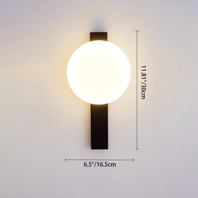 Contemporary Scandinavian Round Ball Rectangle Round Acrylic Iron LED Wall Sconce Lamp For Bedroom