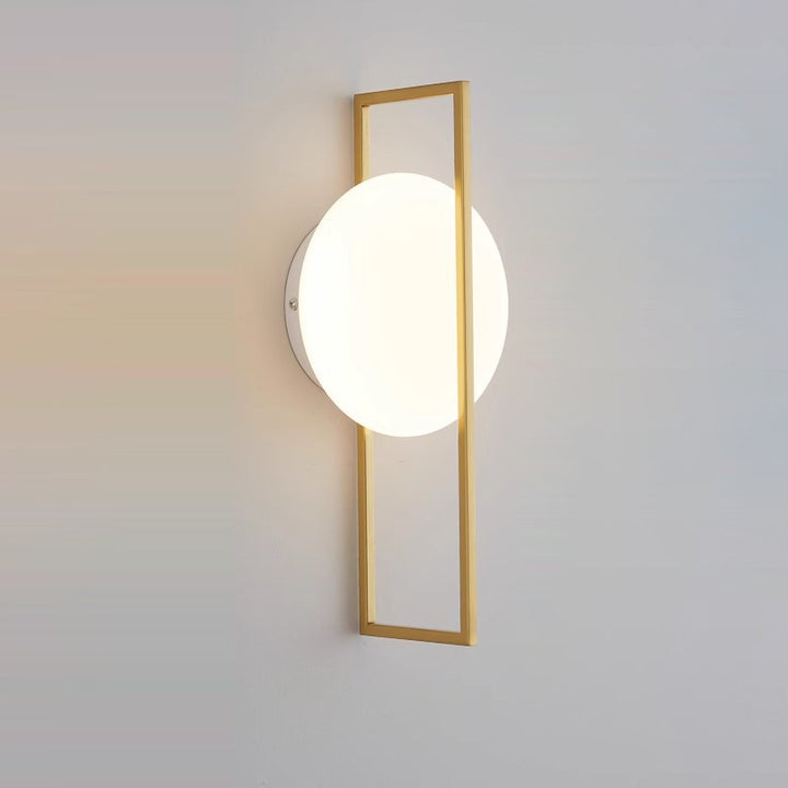 Applique murale LED en fer acrylique ronde contemporaine scandinave pour chambre à coucher 