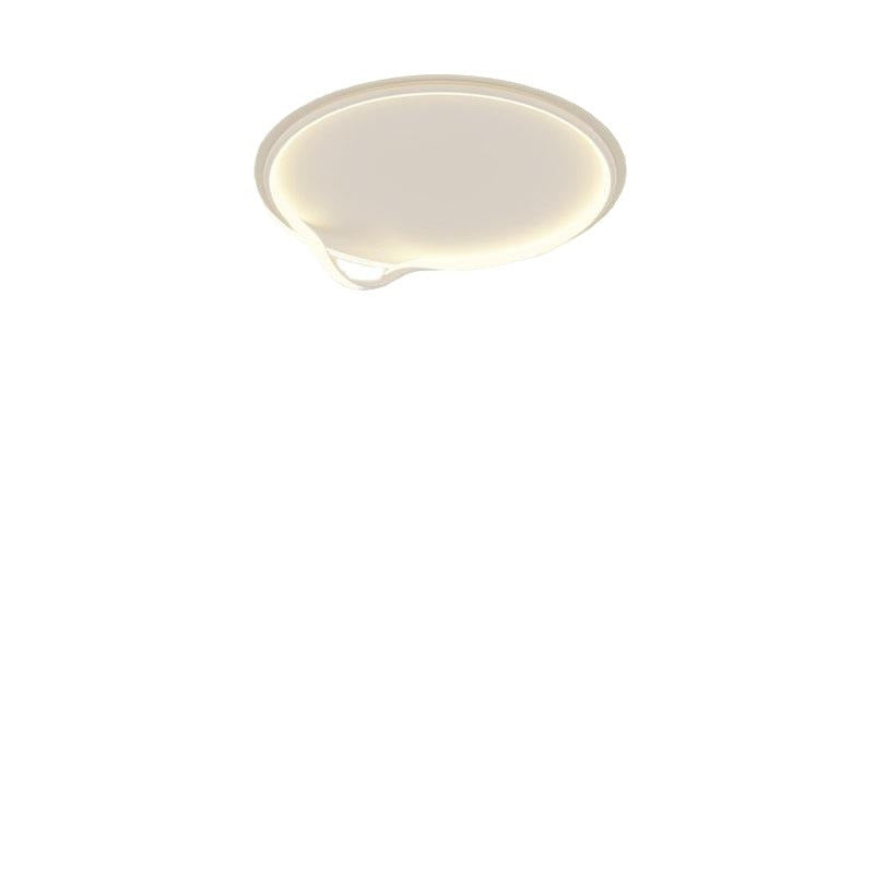 Modern Minimalist Square Round Bent Iron Aluminum LED Flush Mount Ceiling Light For Living Room