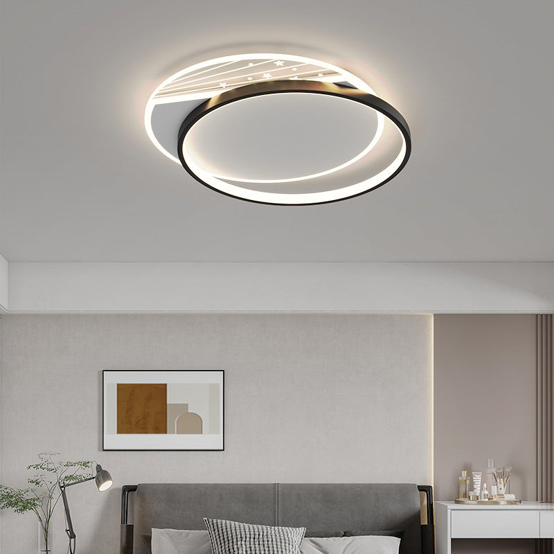 Modern Minimalist Rectangle Oval Round Square Acrylic Iron LED Flush Mount Ceiling Light For Living Room