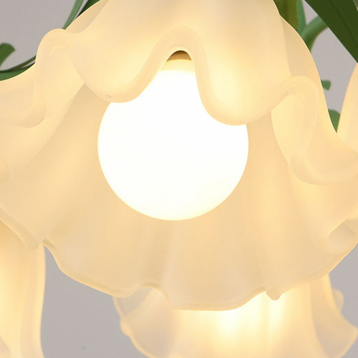 Traditioneller rustikaler floraler Blattzweig runder Glas-Eisen 4/6/7/9 Licht Kronleuchter für Wohnzimmer 