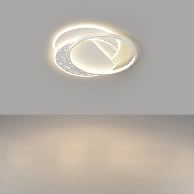Modern Minimalist Oval Round Square Rectangle Stacking Acrylic Aluminum Iron LED Flush Mount Ceiling Light For Living Room