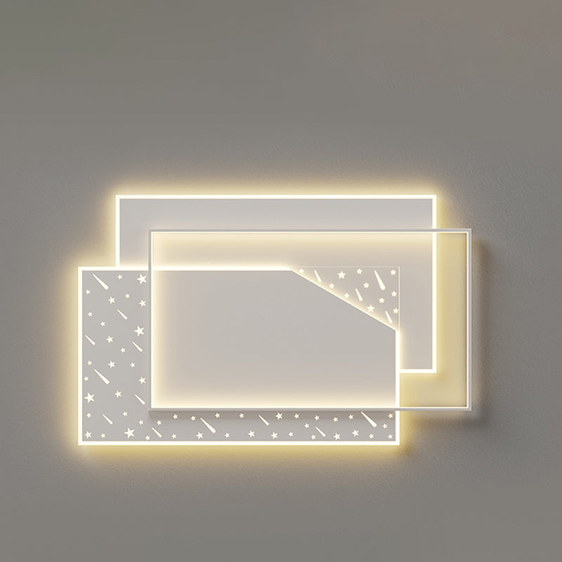 Modern Minimalist Oval Round Square Rectangle Stacking Acrylic Aluminum Iron LED Flush Mount Ceiling Light For Living Room