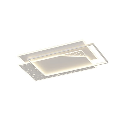 Modern Minimalist Oval Round Square Rectangle Stacking Acrylic Aluminum Iron LED Flush Mount Ceiling Light For Living Room