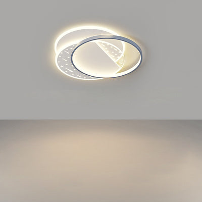 Modern Minimalist Oval Round Square Rectangle Stacking Acrylic Aluminum Iron LED Flush Mount Ceiling Light For Living Room
