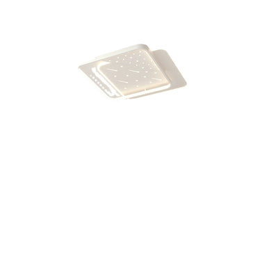 Modern Minimalist Pebble Round Square Silicone Acrylic Iron LED Flush Mount Ceiling Light For Living Room