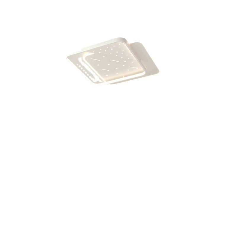 Modern Minimalist Pebble Round Square Silicone Acrylic Iron LED Flush Mount Ceiling Light For Living Room