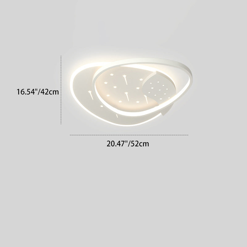 Modern Minimalist Pebble Round Square Silicone Acrylic Iron LED Flush Mount Ceiling Light For Living Room