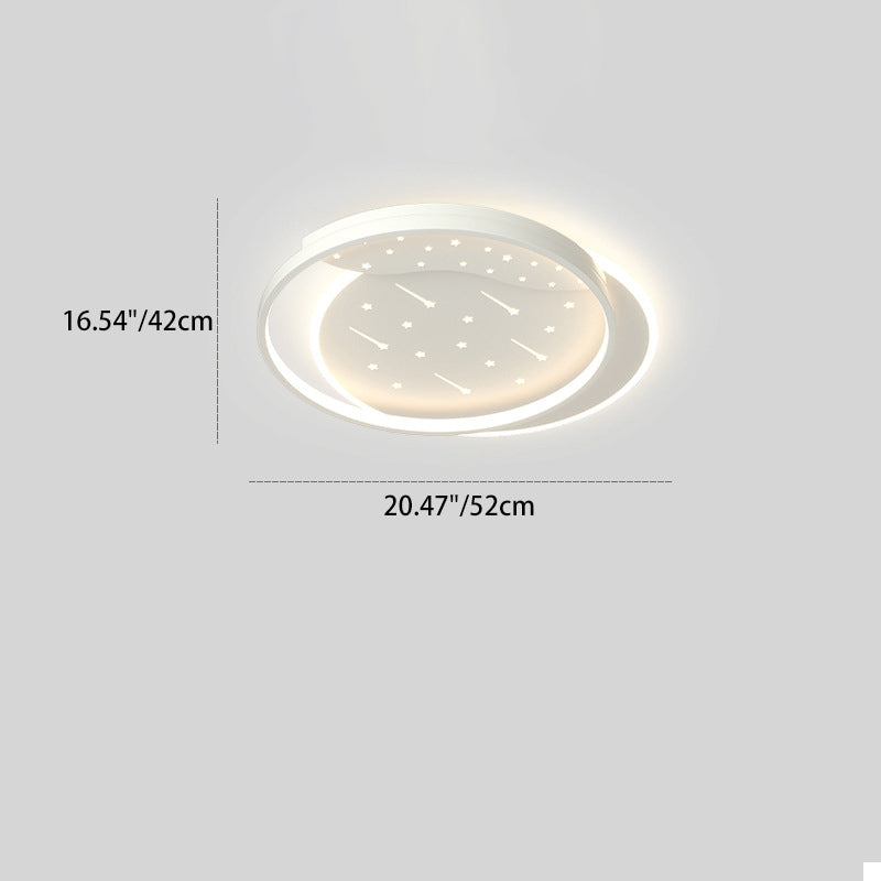 Modern Minimalist Pebble Round Square Silicone Acrylic Iron LED Flush Mount Ceiling Light For Living Room