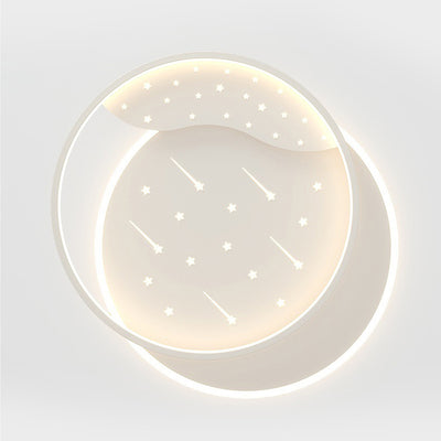 Modern Minimalist Pebble Round Square Silicone Acrylic Iron LED Flush Mount Ceiling Light For Living Room