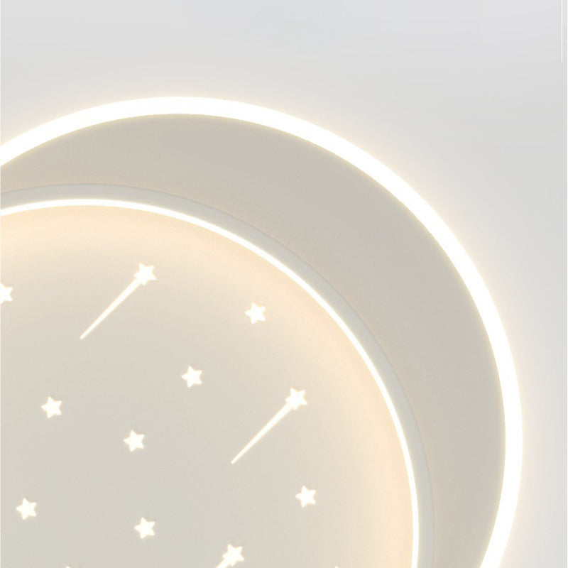 Modern Minimalist Pebble Round Square Silicone Acrylic Iron LED Flush Mount Ceiling Light For Living Room