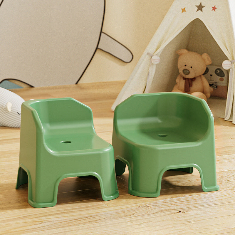 Modern Minimalist Square Irregular Border Plastic Low Stool For Living Room