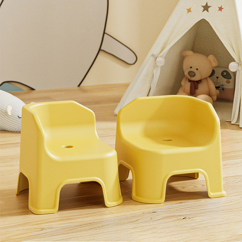 Modern Minimalist Square Irregular Border Plastic Low Stool For Living Room