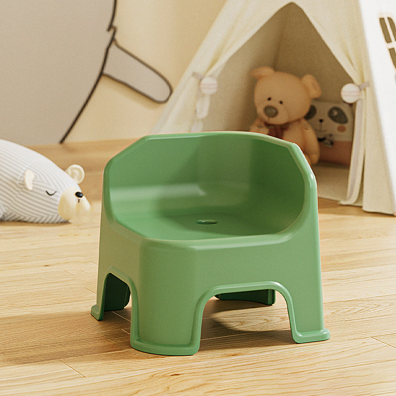 Modern Minimalist Square Irregular Border Plastic Low Stool For Living Room