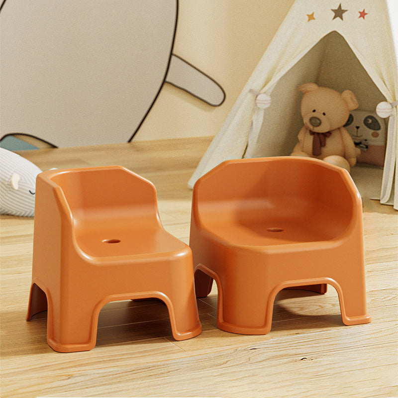 Modern Minimalist Square Irregular Border Plastic Low Stool For Living Room