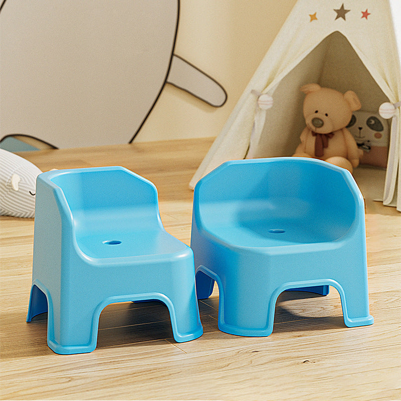 Modern Minimalist Square Irregular Border Plastic Low Stool For Living Room