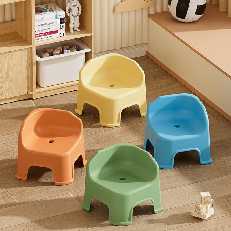 Modern Minimalist Square Irregular Border Plastic Low Stool For Living Room