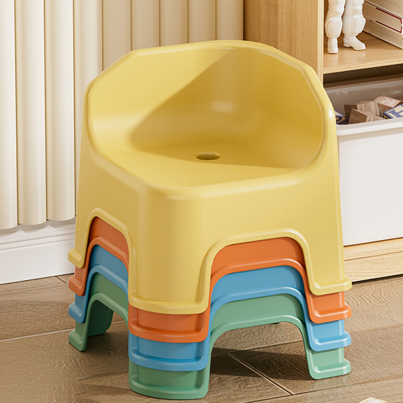 Modern Minimalist Square Irregular Border Plastic Low Stool For Living Room