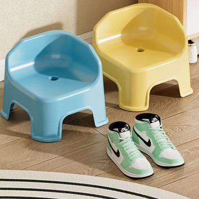 Modern Minimalist Square Irregular Border Plastic Low Stool For Living Room