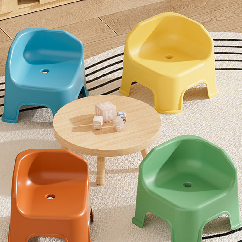 Modern Minimalist Square Irregular Border Plastic Low Stool For Living Room
