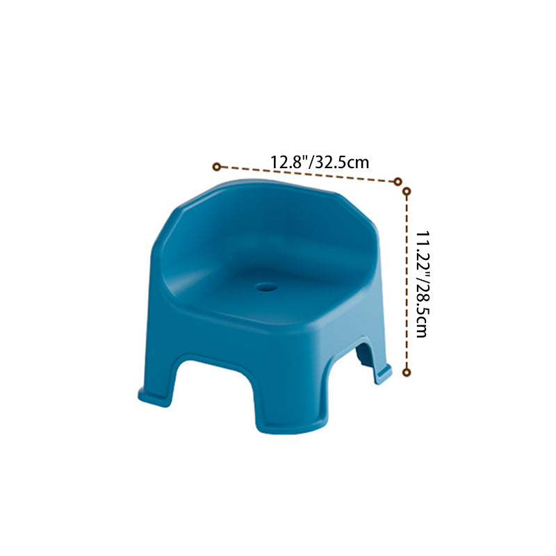 Modern Minimalist Square Irregular Border Plastic Low Stool For Living Room
