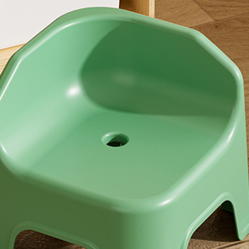 Modern Minimalist Square Irregular Border Plastic Low Stool For Living Room