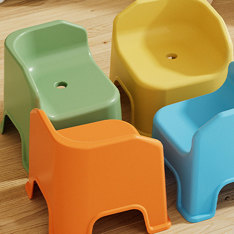 Modern Minimalist Square Irregular Border Plastic Low Stool For Living Room