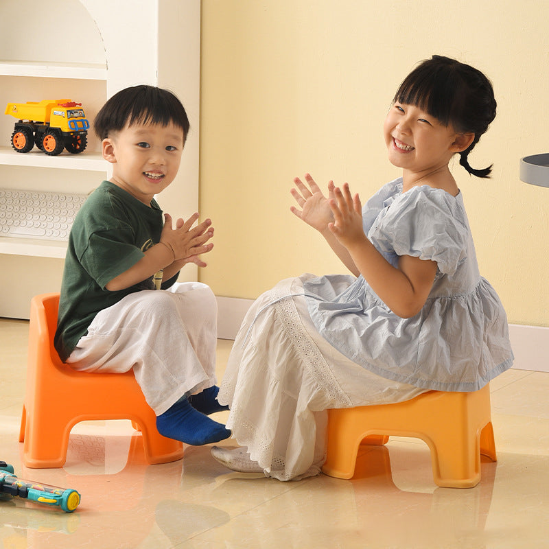 Modern Minimalist Square Irregular Border Plastic Low Stool For Living Room
