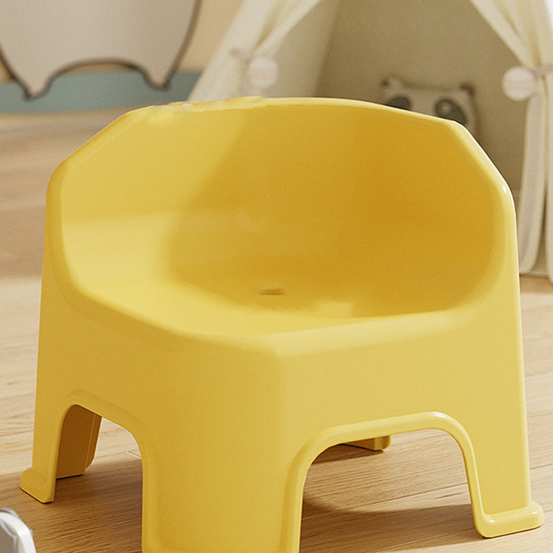 Modern Minimalist Square Irregular Border Plastic Low Stool For Living Room