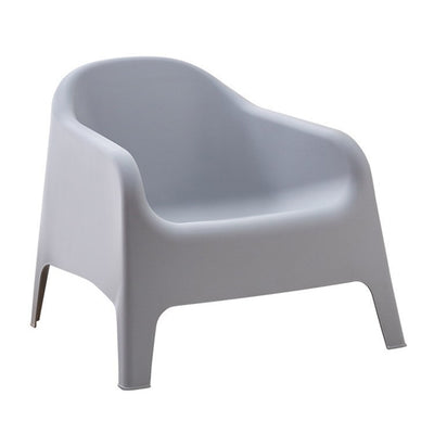Modern Simplicity Curved Square Plastic Accent Chair Backrest Armrest For Living Room
