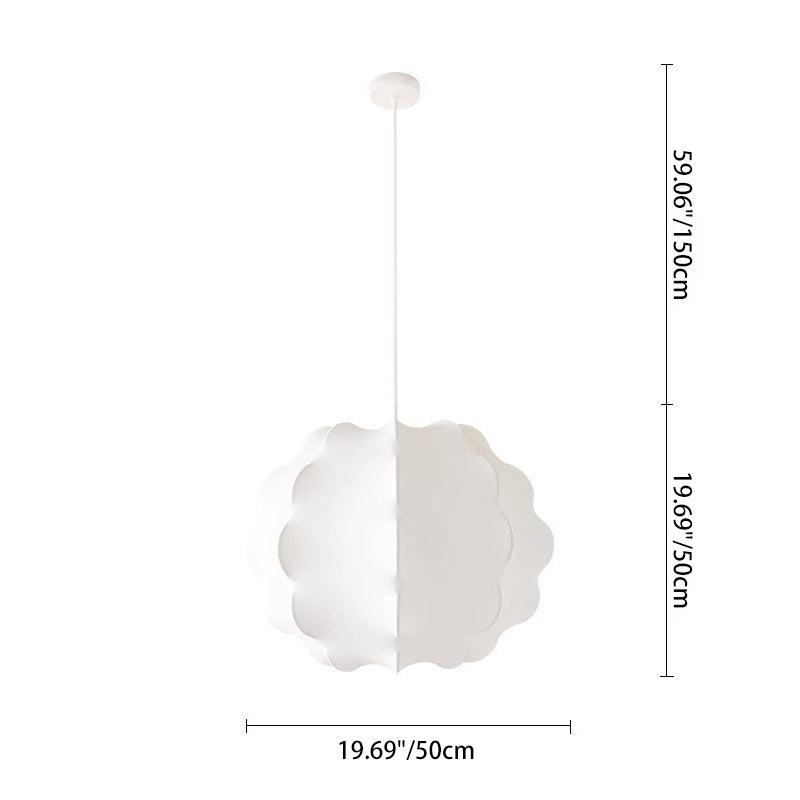 Contemporary Scandinavian Bubbles Waves Round Silk Iron 1/3 Lights Chandelier For Living Room
