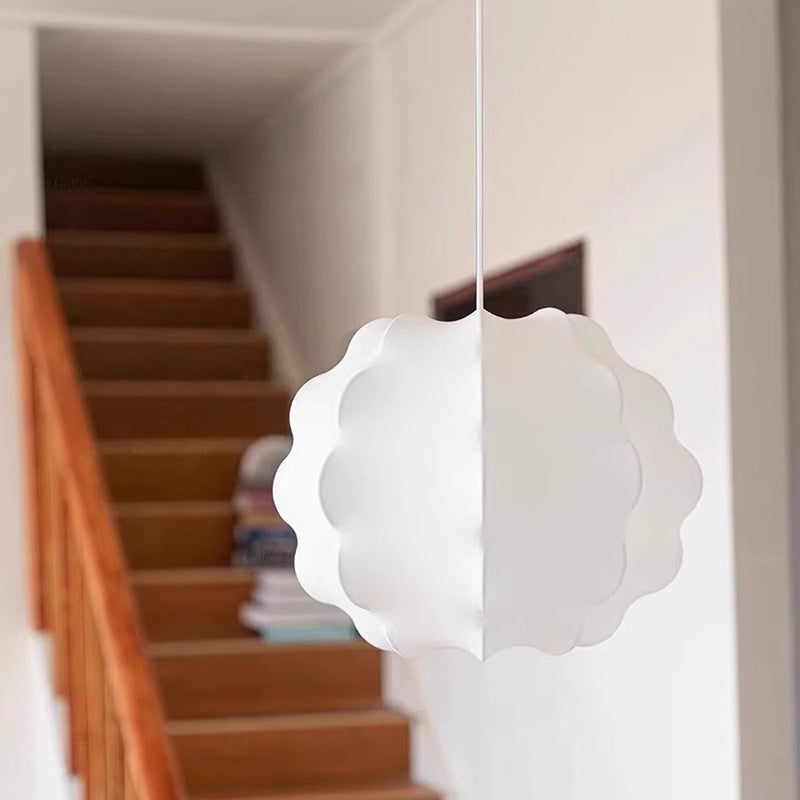 Contemporary Scandinavian Bubbles Waves Round Silk Iron 1/3 Lights Chandelier For Living Room