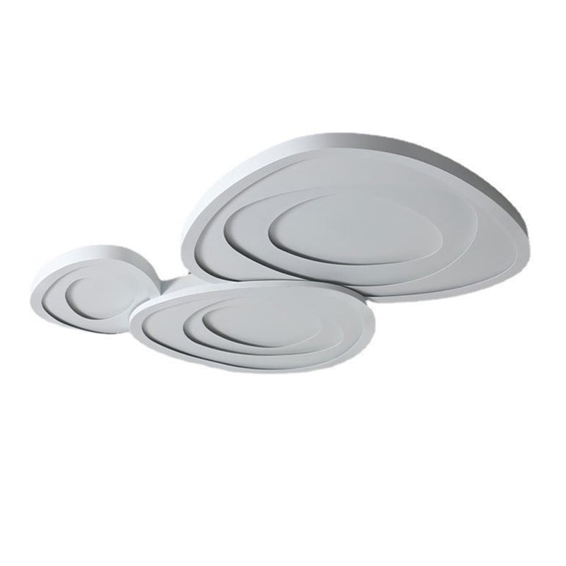 Lumière de plafond LED en acrylique et fer avec motif de triangle rose crème modern pour salon 