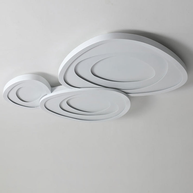 Lumière de plafond LED en acrylique et fer avec motif de triangle rose crème modern pour salon 