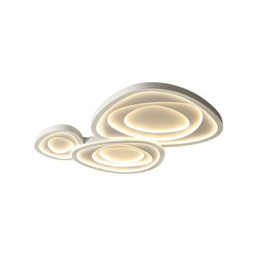 Lumière de plafond LED en acrylique et fer avec motif de triangle rose crème modern pour salon 