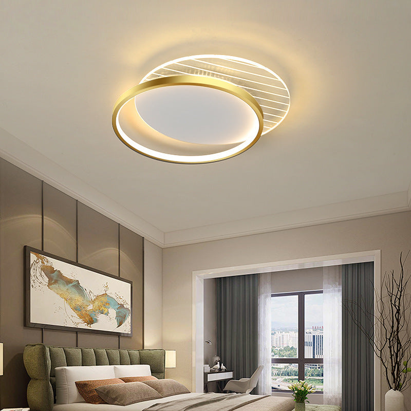 Modern Minimalist Round Square Stacking Acrylic Iron LED Flush Mount C ...