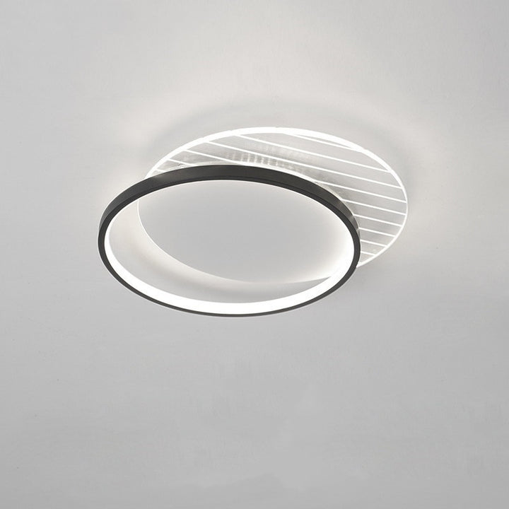 Lumière de plafond encastrée LED en acrylique et fer moderne minimaliste ronde carrée empilable pour salon 