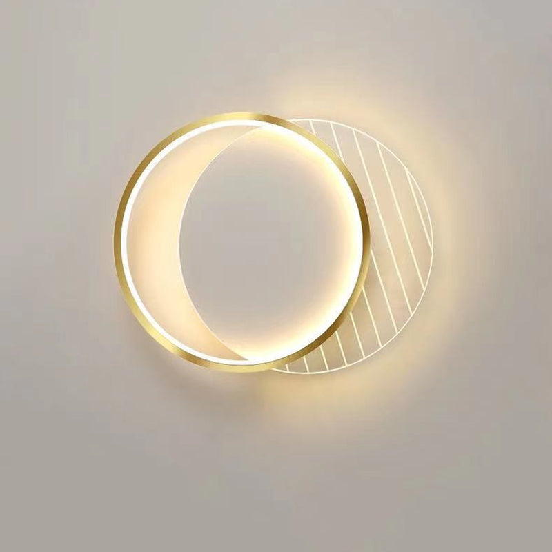 Modern Minimalist Round Square Stacking Acrylic Iron LED Flush Mount Ceiling Light For Living Room