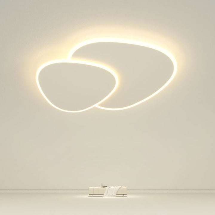 Plafonnier LED en acrylique et fer empilé carré triangulaire minimaliste moderne pour salon 