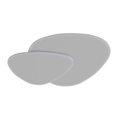 Modern Minimalist Triangle Square Stacked Acrylic Iron LED Flush Mount Ceiling Light For Living Room