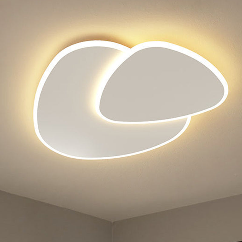Modern Minimalist Triangle Square Stacked Acrylic Iron LED Flush Mount Ceiling Light For Living Room