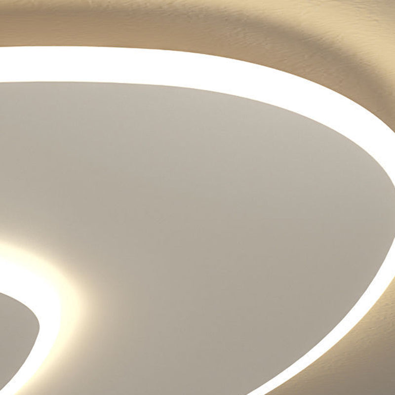 Modern Minimalist Triangle Square Stacked Acrylic Iron LED Flush Mount Ceiling Light For Living Room