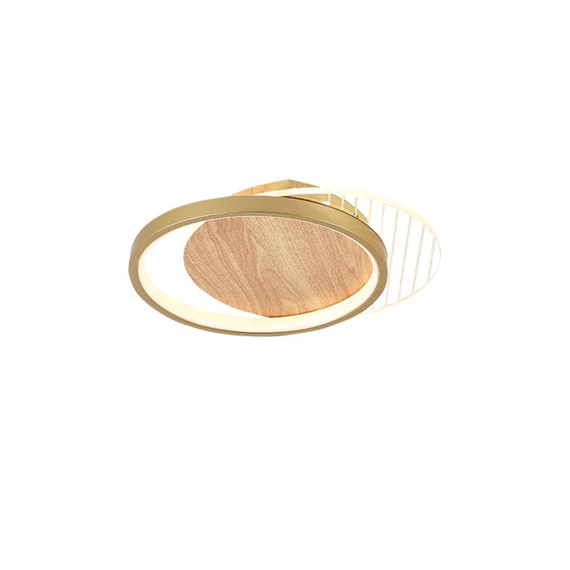 Plafonnier LED contemporain scandinave rond en acrylique et fer pour salon 