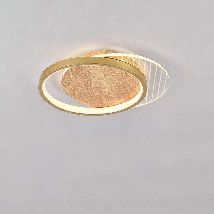 Plafonnier LED contemporain scandinave rond en acrylique et fer pour salon 