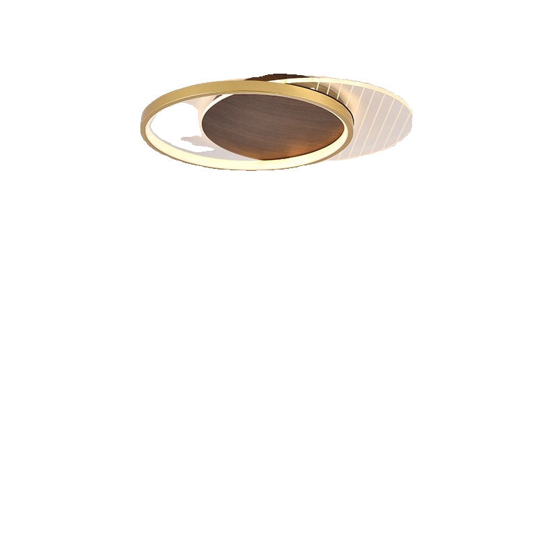 Plafonnier LED contemporain scandinave rond en acrylique et fer pour salon 