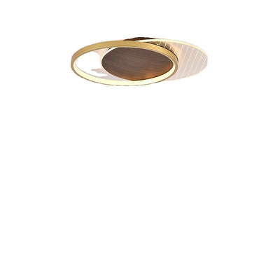 Contemporary Scandinavian Round Ring Square Acrylic Iron LED Flush Mount Ceiling Light For Living Room