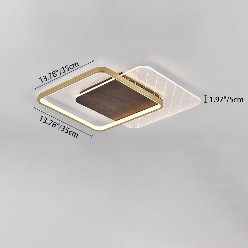 Plafonnier LED contemporain scandinave rond en acrylique et fer pour salon 