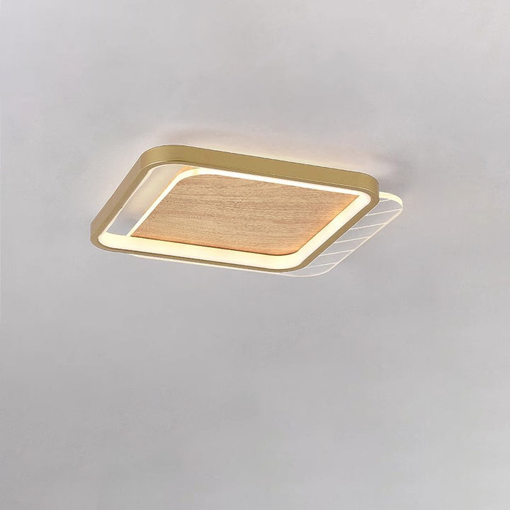Plafonnier LED contemporain scandinave rond en acrylique et fer pour salon 